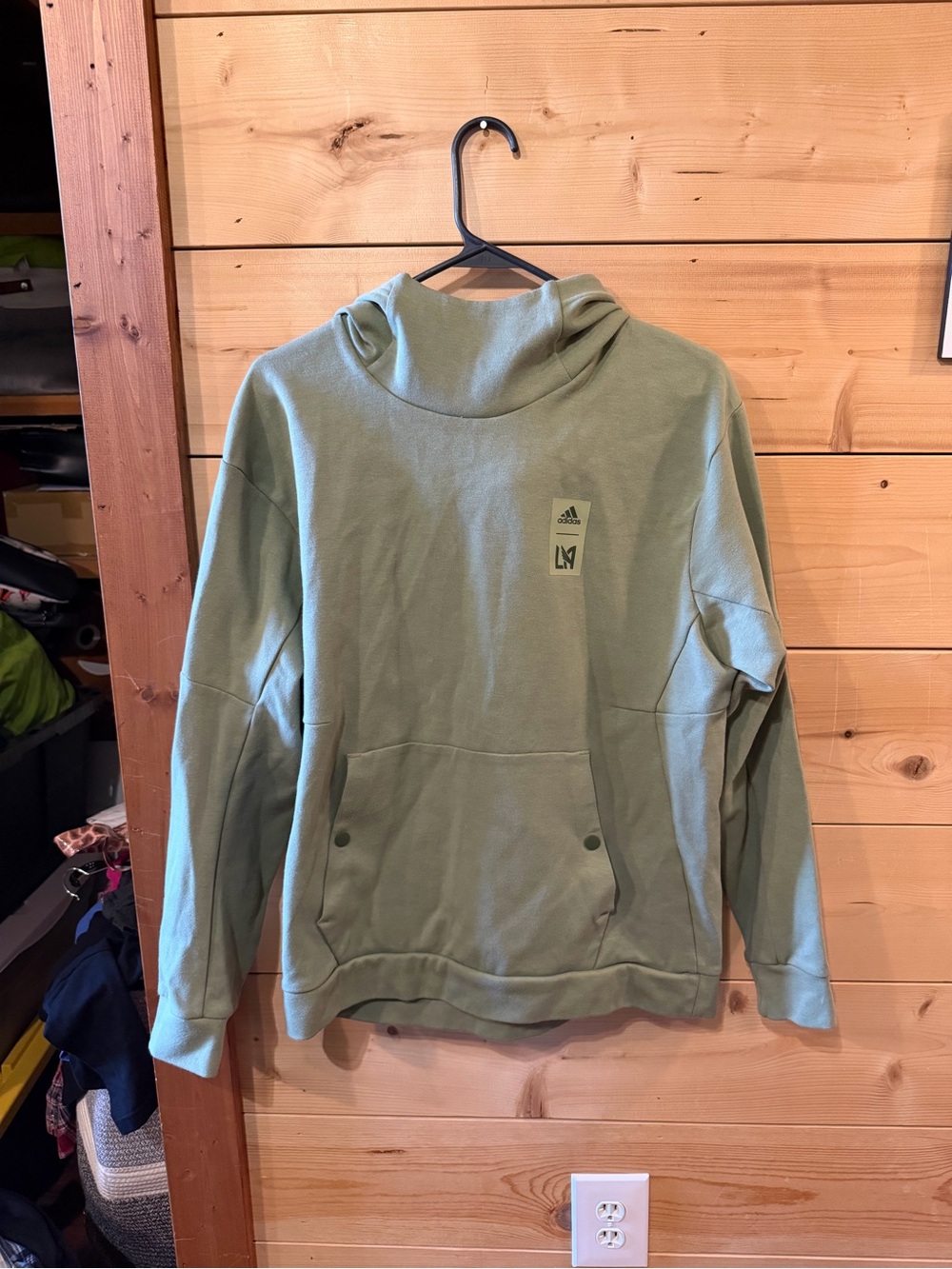 adidas Men's Olive Green Turtleneck Sweatshirt